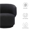 Modway Celestia Upholstered Modern Boucle Fabric Swivel Chair in Black