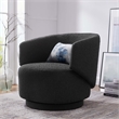 Modway Celestia Upholstered Modern Boucle Fabric Swivel Chair in Black