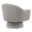 Modway Astral Upholstered Modern Boucle Fabric Swivel Chair in Taupe