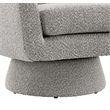 Modway Astral Upholstered Modern Boucle Fabric Swivel Chair in Taupe