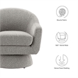 Modway Astral Upholstered Modern Boucle Fabric Swivel Chair in Taupe