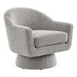 Modway Astral Upholstered Modern Boucle Fabric Swivel Chair in Taupe