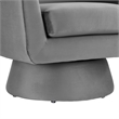 Modway Astral Upholstered Modern Velvet Fabric & Wood Swivel Chair in Gray