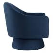 Modway Astral Upholstered Modern Velvet Fabric & Wood Swivel Chair in Blue