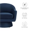 Modway Astral Upholstered Modern Velvet Fabric & Wood Swivel Chair in Blue