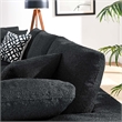 Commix Down Filled Overstuffed Boucle Fabric 3-Seater Sofa in Black