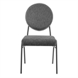 Craft Upholstered Fabric Dining Side Chairs in Black Charcoal
