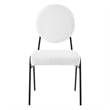 Craft Upholstered Fabric Dining Side Chairs in Black White