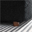 Commix Down Filled Overstuffed Boucle Fabric Armless Chair in Black