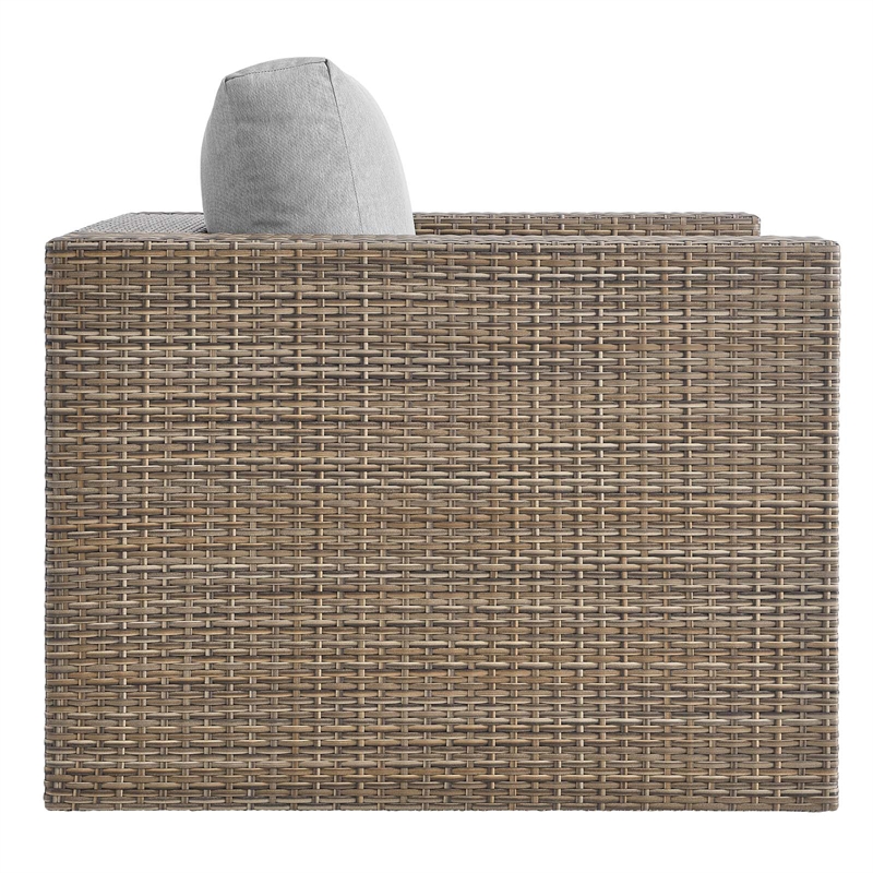 Convene Outdoor Patio Armchair in Cappuccino Gray