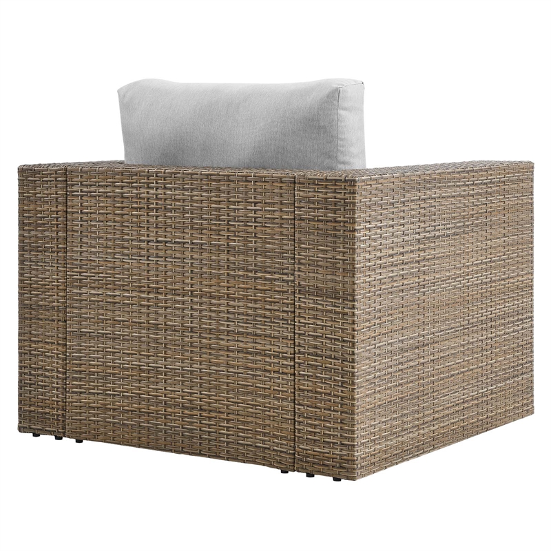Convene Outdoor Patio Armchair in Cappuccino Gray