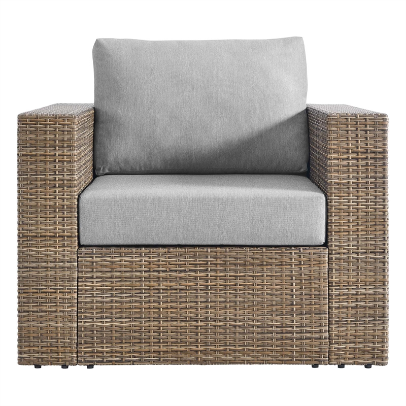 Convene Outdoor Patio Armchair in Cappuccino Gray