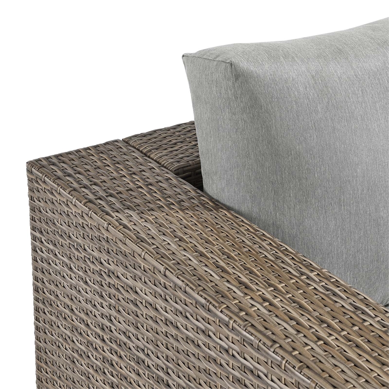Convene Outdoor Patio Armchair in Cappuccino Gray