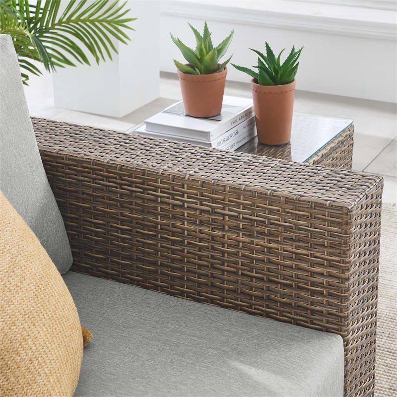 Convene Outdoor Patio Armchair in Cappuccino Gray