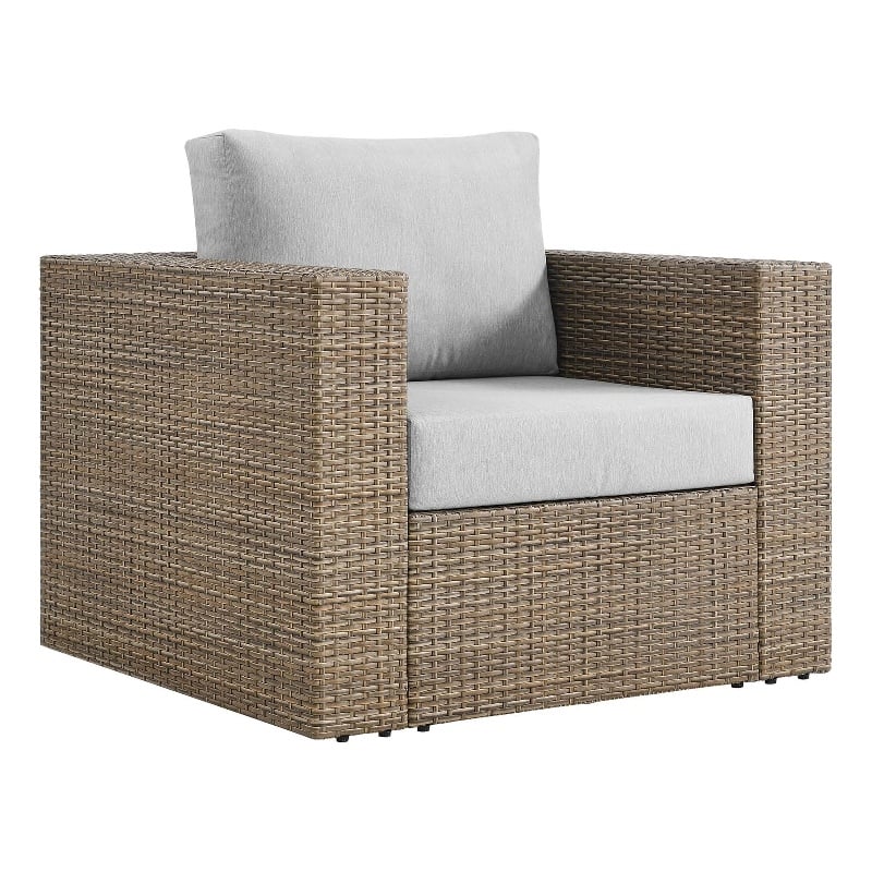 Convene Outdoor Patio Armchair in Cappuccino Gray