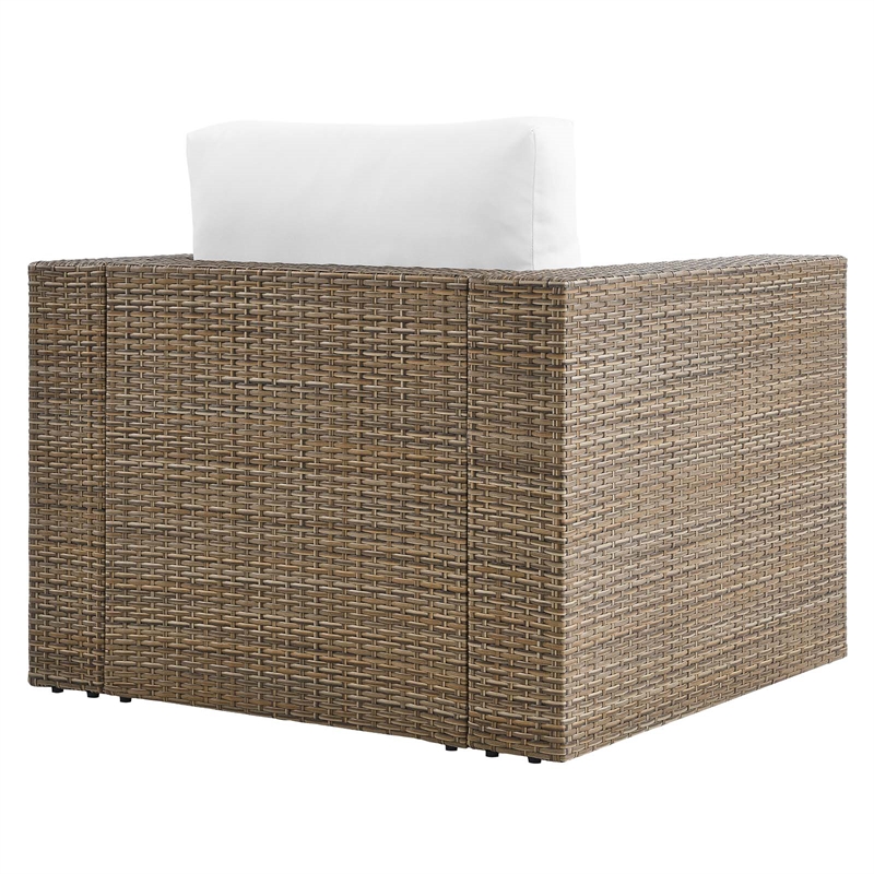 Convene Outdoor Patio Armchair in Cappuccino White