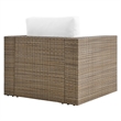 Convene Outdoor Patio Armchair in Cappuccino White