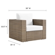 Convene Outdoor Patio Armchair in Cappuccino White