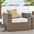Convene Outdoor Patio Armchair in Cappuccino White