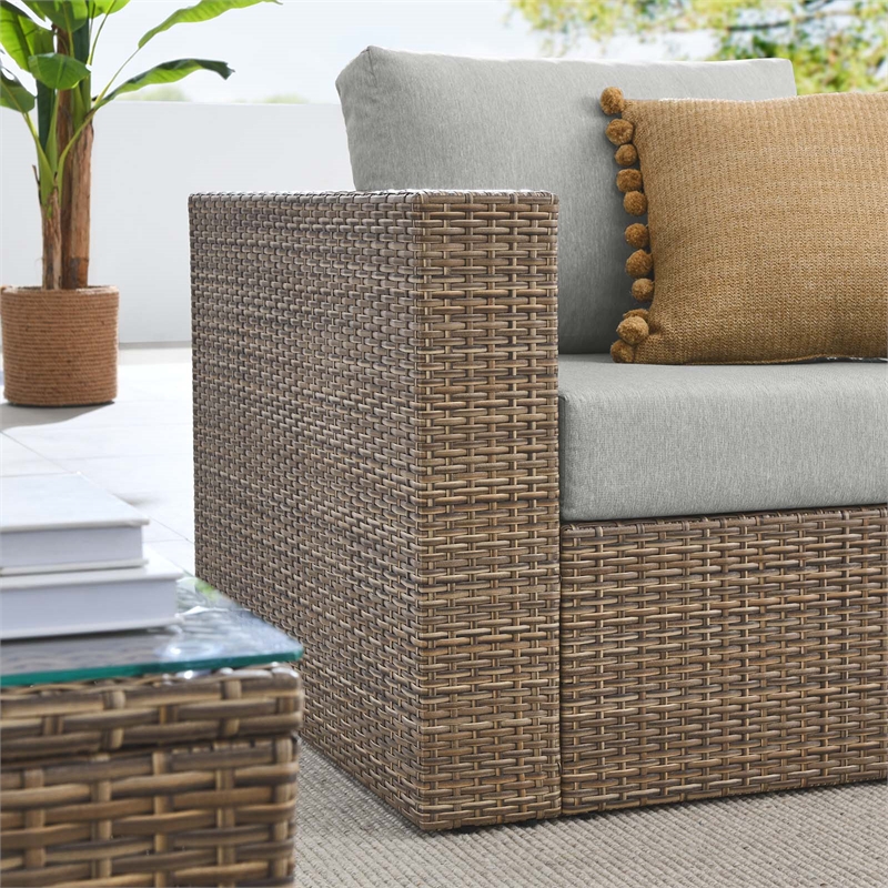 Convene 3-Piece Outdoor Patio Furniture Set in Cappuccino Gray