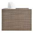 Modway Convene Outdoor 3-Piece Synthetic Rattan Furniture Set in White