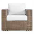 Modway Convene Outdoor 3-Piece Synthetic Rattan Furniture Set in White