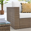 Modway Convene Outdoor 3-Piece Synthetic Rattan Furniture Set in White