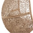 Modway Encase Outdoor Synthetic Rattan Swing Chair in Cappuccino/Beige