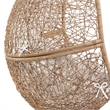 Modway Encase Outdoor Synthetic Rattan Swing Chair in Cappuccino/White