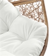 Modway Encase Outdoor Synthetic Rattan Swing Chair in Cappuccino/White