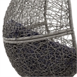 Modway Encase Outdoor Synthetic Rattan Swing Chair in Gray and Navy