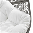 Modway Encase Outdoor Synthetic Rattan Swing Chair in Gray and White