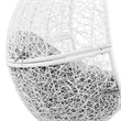 Modway Encase Outdoor Synthetic Rattan Swing Chair in White and Gray