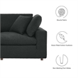Modway Commix 6-Piece Upholstered Fabric & Wood Sectional Sofa in Black