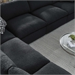 Modway Commix 6-Piece Upholstered Fabric & Wood Sectional Sofa in Black