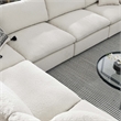 Modway Commix 6-Piece Upholstered Fabric & Wood Sectional Sofa in Ivory
