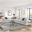Modway Commix 6-Piece Upholstered Fabric & Wood Sectional Sofa in Ivory