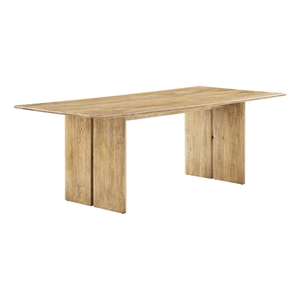 Modway Amistad 86&quot Rectangular Modern Wood Dining Table in Oak