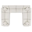 Modway Commix 8-Piece Upholstered Boucle Fabric Sectional Sofa in Ivory