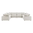 Modway Commix 8-Piece Upholstered Boucle Fabric Sectional Sofa in Ivory
