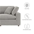 Modway Commix 8-Piece Upholstered Boucle Fabric Sectional Sofa in Light Gray