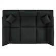 Modway Commix 6-Piece Upholstered Wood & Fabric Sectional Sofa in Black