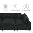 Modway Commix 6-Piece Upholstered Wood & Fabric Sectional Sofa in Black