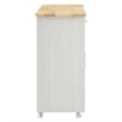 Modway Wood Culinary Kitchen Cart with Full-Glide Drawers in White/Natural
