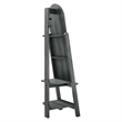 Modway Ascend Modern Wood Standing Mirror with Open Shelves in Black