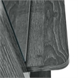 Modway Ascend Modern Wood Standing Mirror with Open Shelves in Black