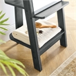 Modway Ascend Modern Wood Standing Mirror with Open Shelves in Black