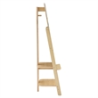 Modway Ascend Modern Wood Standing Mirror with Open Shelves in Oak