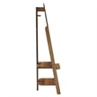 Modway Ascend Modern Wood Standing Mirror with Open Shelves in Walnut