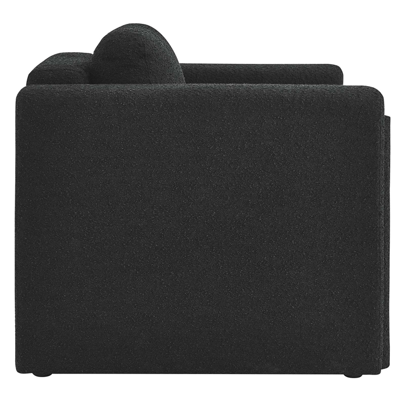 Modway Visible Upholstered Modern Boucle Fabric Armchair in Black